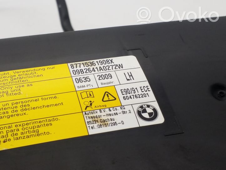 BMW 3 E90 E91 Poduszka powietrzna Airbag fotela 604762201