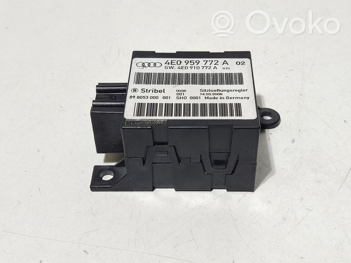 Audi A8 S8 D3 4E Modulo di controllo sedile 4E0959772A