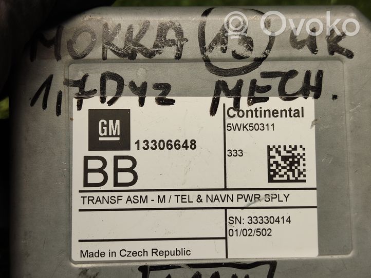 Opel Mokka Navigacijos (GPS) valdymo blokas 13306648