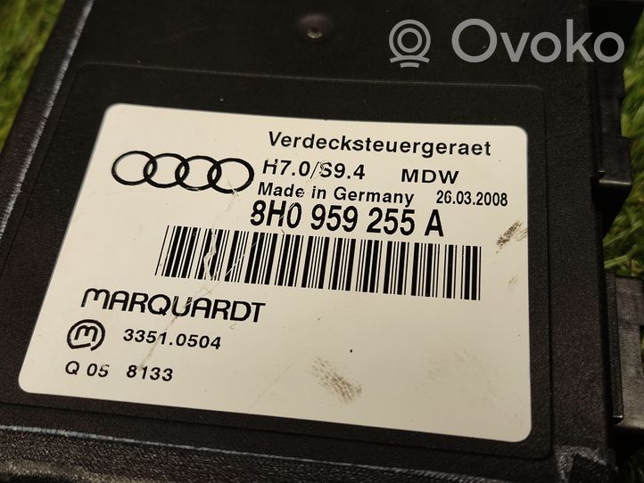 Audi A4 S4 B7 8E 8H Kattoikkunan ohjainlaite/moduuli 8H0959255A