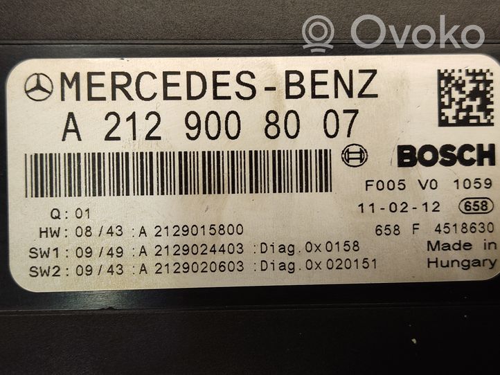 Mercedes-Benz C W204 Unité de contrôle à bord d'alimentation A2129008007