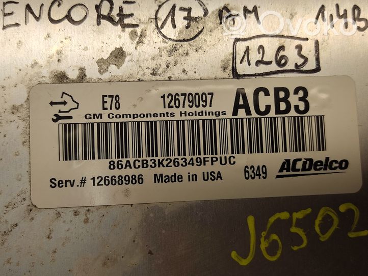 Buick Encore I Centralina/modulo motore ECU 12679097