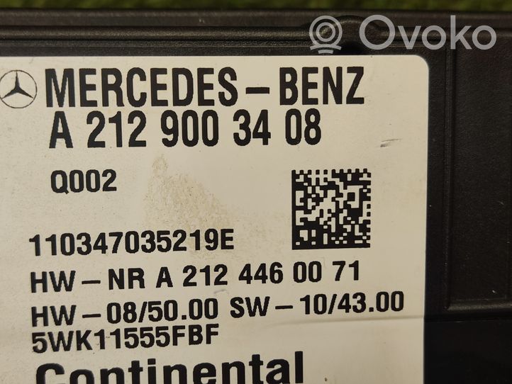 Mercedes-Benz C W204 Unité de commande / module de pompe à carburant A2129003408