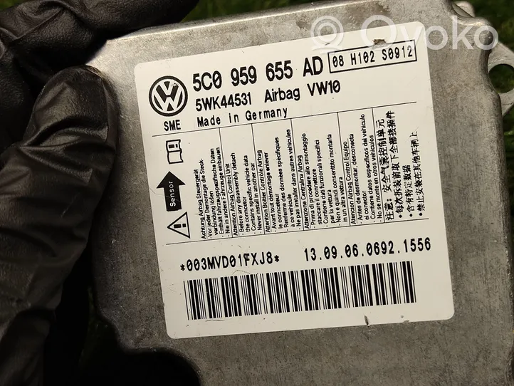 Volkswagen Jetta VI Sterownik / Moduł Airbag 5C0959655AD