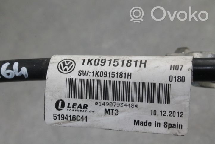 Audi Q3 8U Negative earth cable (battery) 1K0915181H