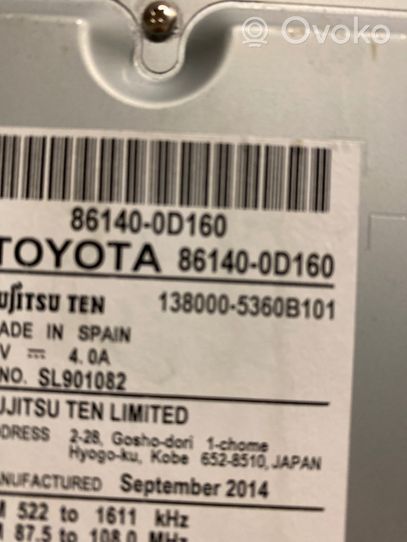 Toyota Yaris Unità principale autoradio/CD/DVD/GPS 861400D160
