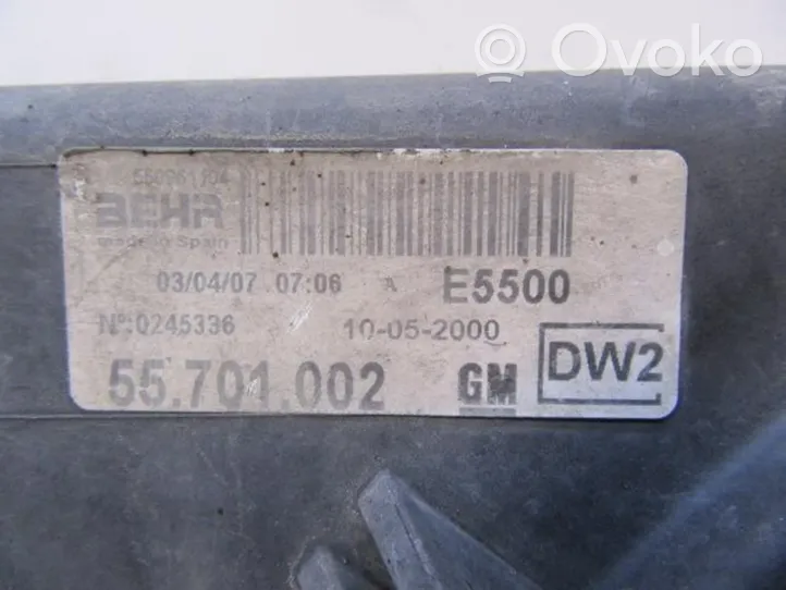 Opel Corsa D Elektrinis radiatorių ventiliatorius 55701002