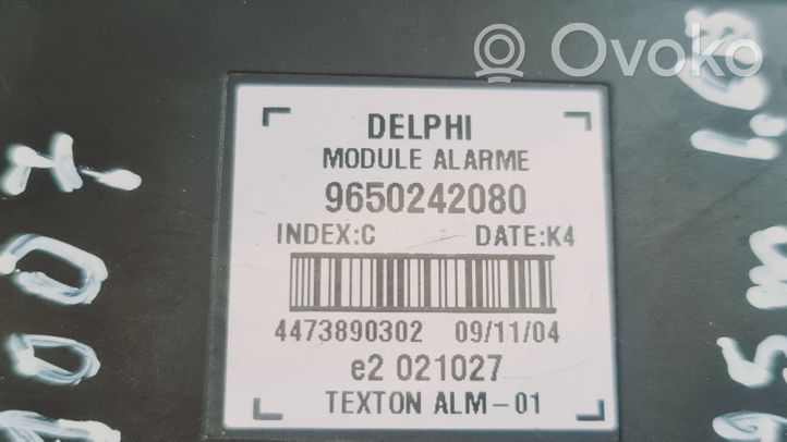 Peugeot 1007 Boîtier module alarme 9650242080