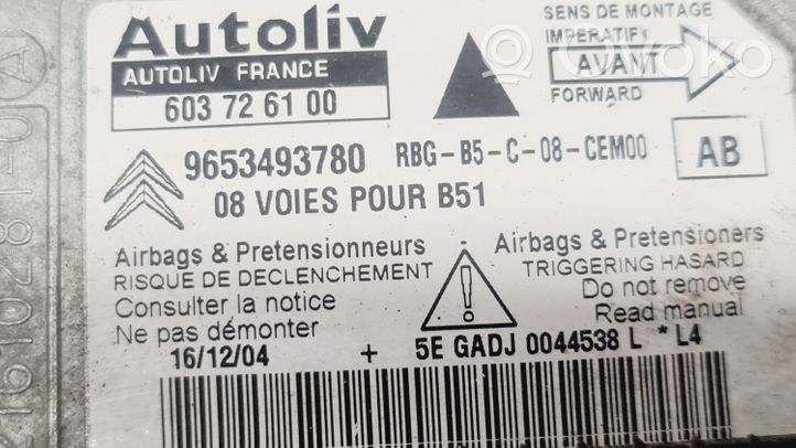 Citroen C4 I Module de contrôle airbag 9653493780