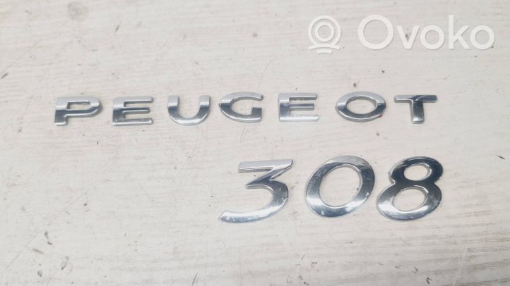 Peugeot 308 Logo, emblème de fabricant 