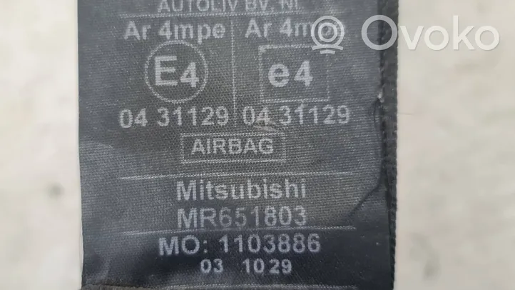 Mitsubishi Space Star Pas bezpieczeństwa fotela przedniego 601409200D