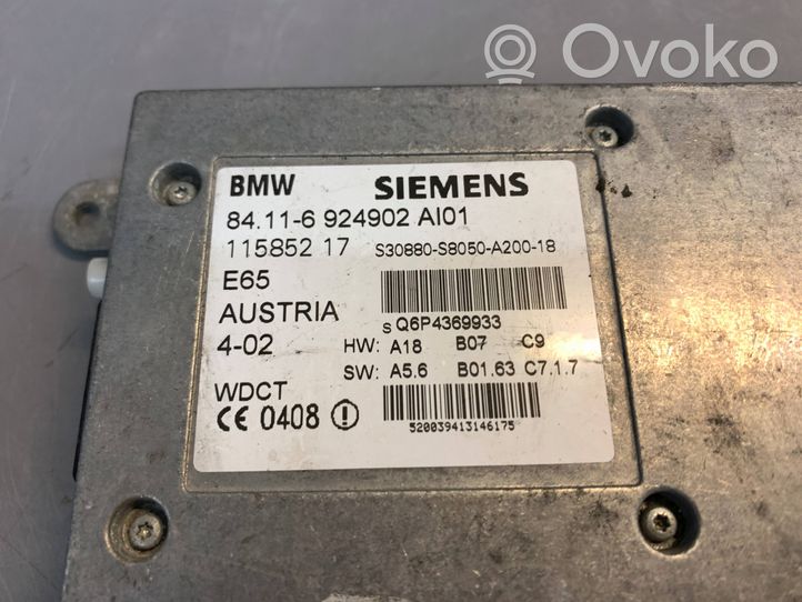 BMW 7 E65 E66 Puhelimen käyttöyksikkö/-moduuli 6924902