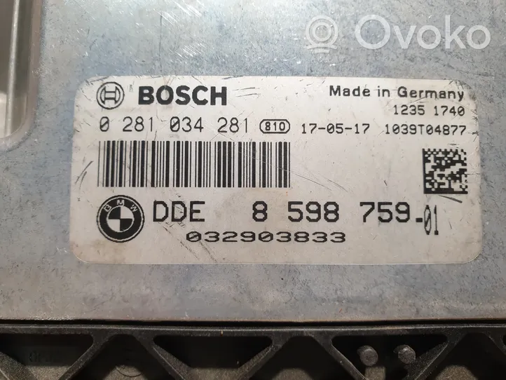 BMW 4 F32 F33 Calculateur moteur ECU 8598759