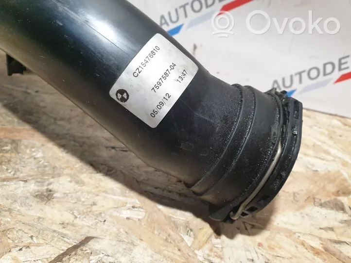 BMW 1 F20 F21 Tube d'admission de tuyau de refroidisseur intermédiaire 7597587