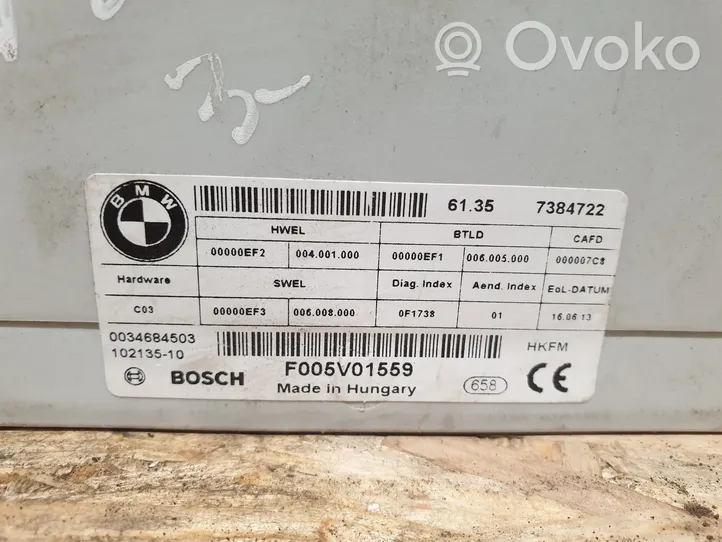 BMW 3 F30 F35 F31 Takaluukun/tavaratilan ohjainlaite/moduuli 7384722