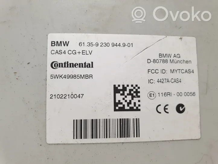 BMW 5 GT F07 CAS-ohjainlaite/moduuli 9230944