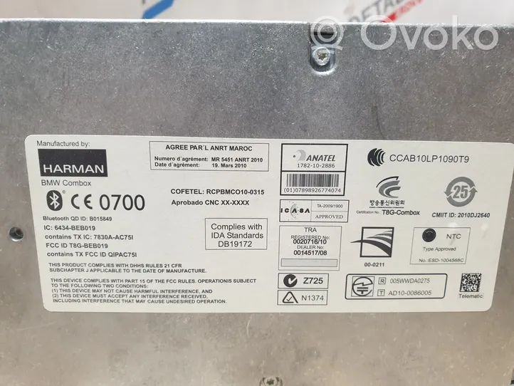 BMW X6 E71 Moduł / Sterownik Bluetooth 9251748