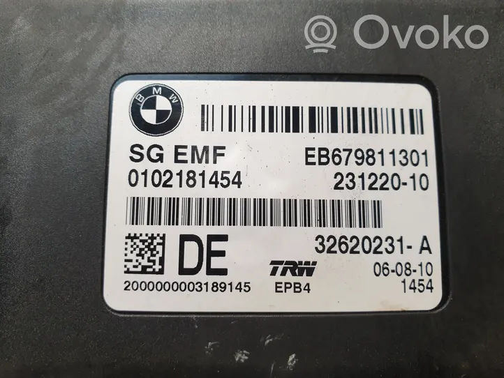 BMW 5 F10 F11 Aizmugurējo bremžu (EMF) vadības bloks 6798113