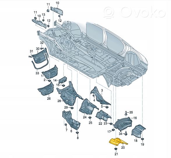 Audi A8 S8 D5 Osłona termiczna rury wydechowej 4N0825712F