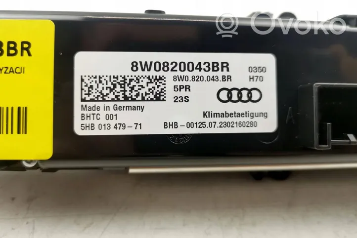 Audi A4 S4 B9 8W Ilmastoinnin ohjainlaite 8W0820043BR