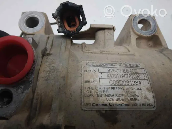 Nissan Navara Compresor (bomba) del aire acondicionado (A/C)) A42011A0702200