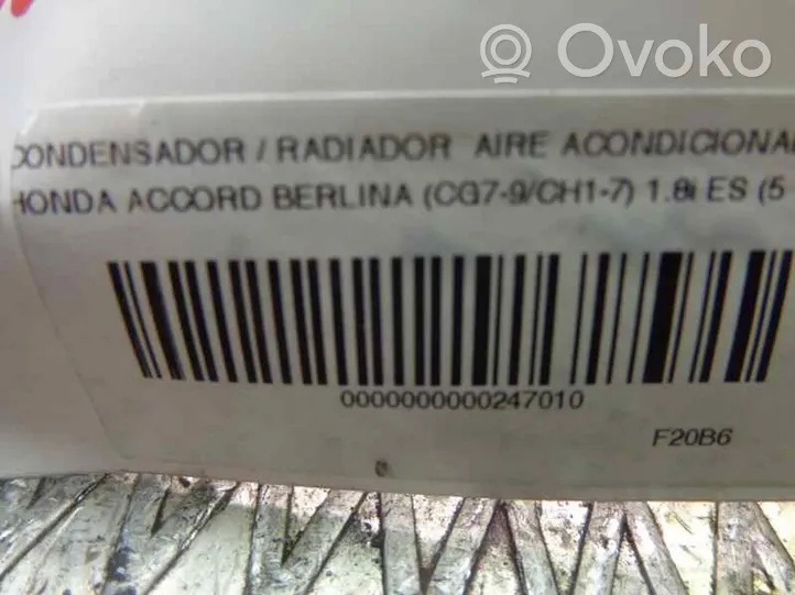 Honda Accord Radiatore di raffreddamento A/C (condensatore) 80110S1AG02