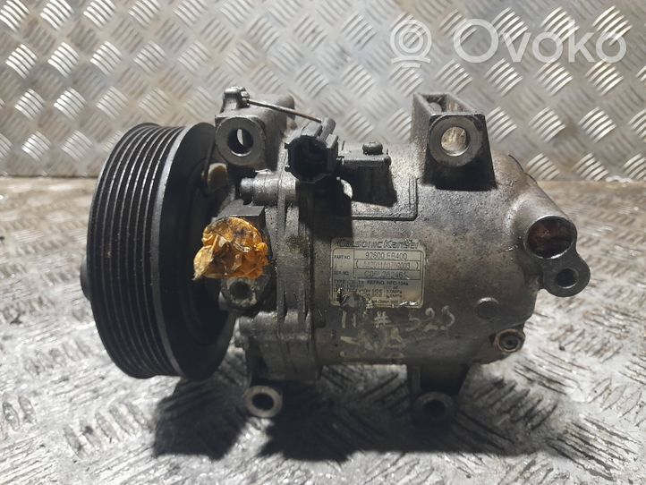 Nissan Navara D40 Ilmastointilaitteen kompressorin pumppu (A/C) 92600EB400