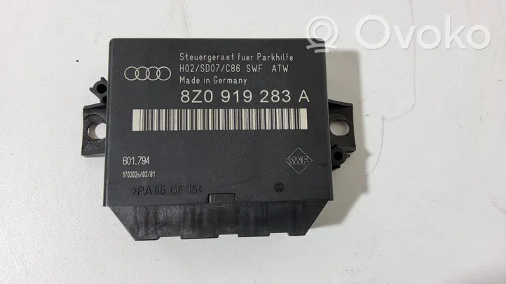 Audi A4 S4 B6 8E 8H Pysäköintitutkan (PCD) ohjainlaite/moduuli 8Z0919283A