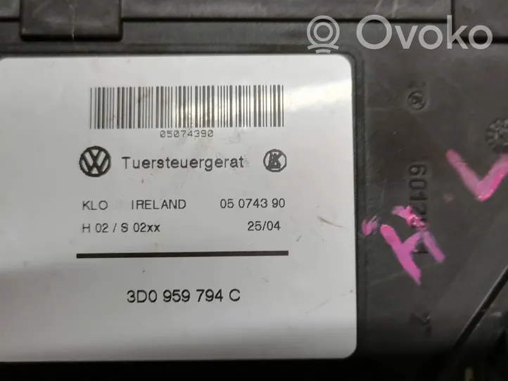 Volkswagen Touareg I Galinis varikliukas langų pakėlėjo 3D0959794C