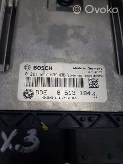 BMW X3 F25 Dzinēja vadības bloks 8513184