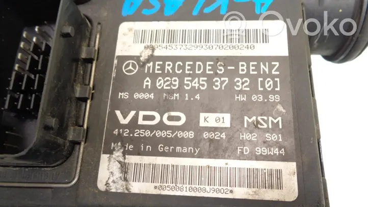 Mercedes-Benz A W168 Unité de commande, module ECU de moteur 0295453732