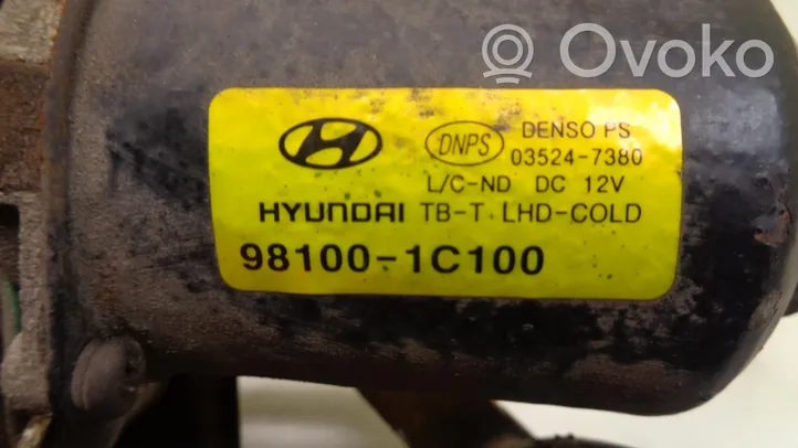 Hyundai Tiburon Tringlerie et moteur d'essuie-glace avant 98100-1C100