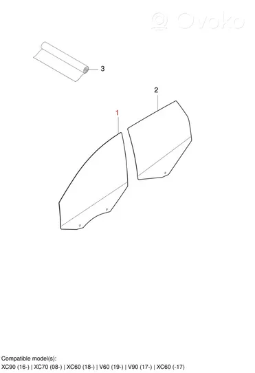 Volvo XC60 Vetro del finestrino della portiera anteriore - quattro porte 31386792