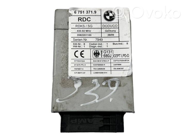 BMW 7 E38 Sensore di pressione dello pneumatico 6751371