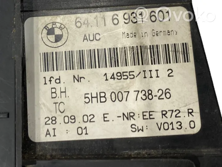 BMW 3 E46 Climate control unit 6931601