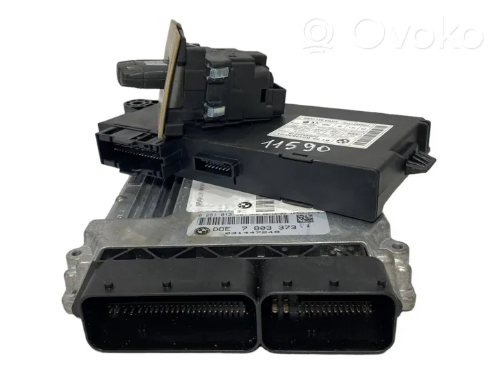 BMW 3 E90 E91 Komputer / Sterownik ECU i komplet kluczy 7803373