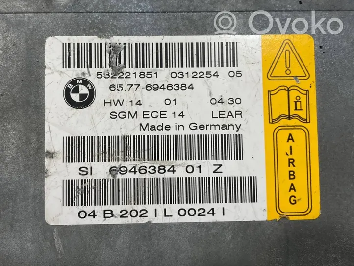 BMW 5 E60 E61 Centralina/modulo airbag 6946384