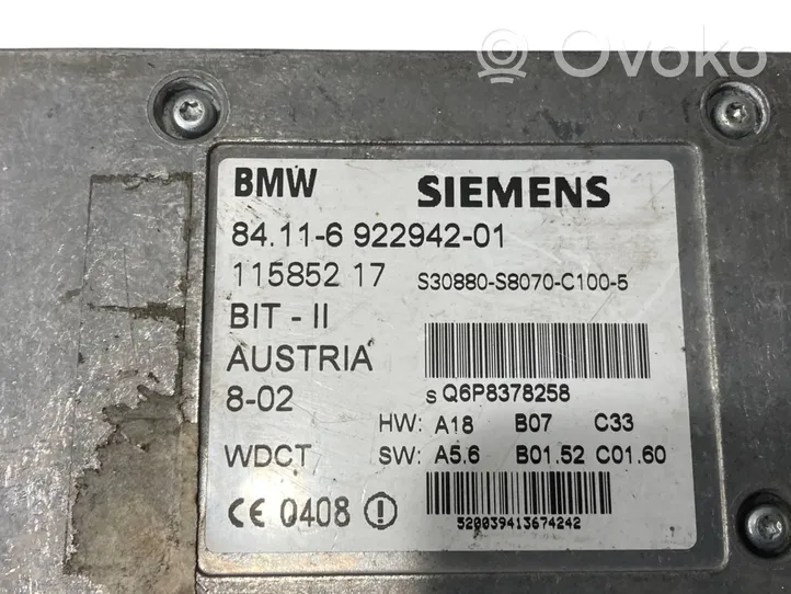 BMW 5 E39 Sterownik / Moduł sterujący telefonem 6922942