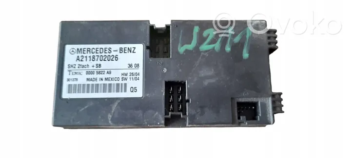 Mercedes-Benz E W211 Modulo di controllo sedile A2118702026