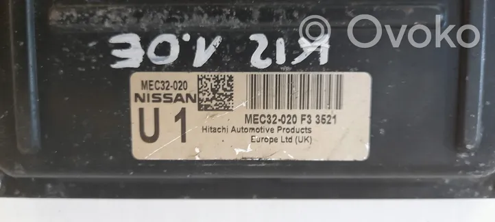 Nissan Micra Moottorin ohjainlaite/moduuli MEC32020