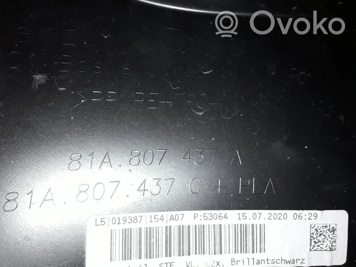 Audi Q2 - Etupuskurin kulmaosan verhoilu 81A807437A