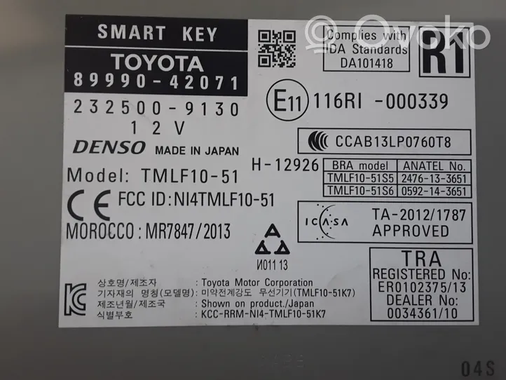 Toyota RAV 4 (XA40) Centralina/modulo immobilizzatore 8999042071