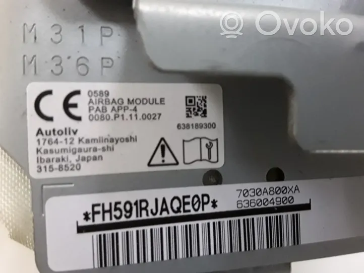 Mitsubishi L200 Poduszka powietrzna Airbag pasażera 638189300