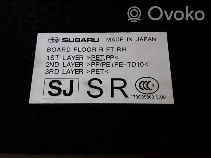 Subaru Forester SK Doublure de coffre arrière, tapis de sol 173C95063