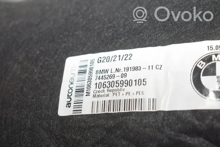 BMW 3 G20 G21 Isolante termico/insonorizzante vano motore/cofano 7445269