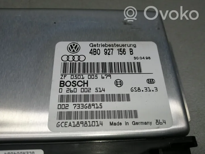 Audi A6 S6 C5 4B Unidad de control/módulo de la caja de cambios 4B0927156B