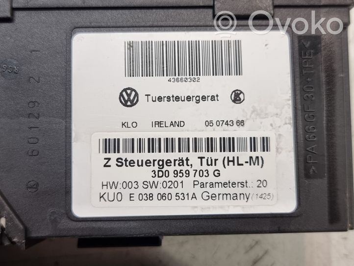 Volkswagen Phaeton Aizmugurē loga pacēlāja motoriņš 3D0959703G