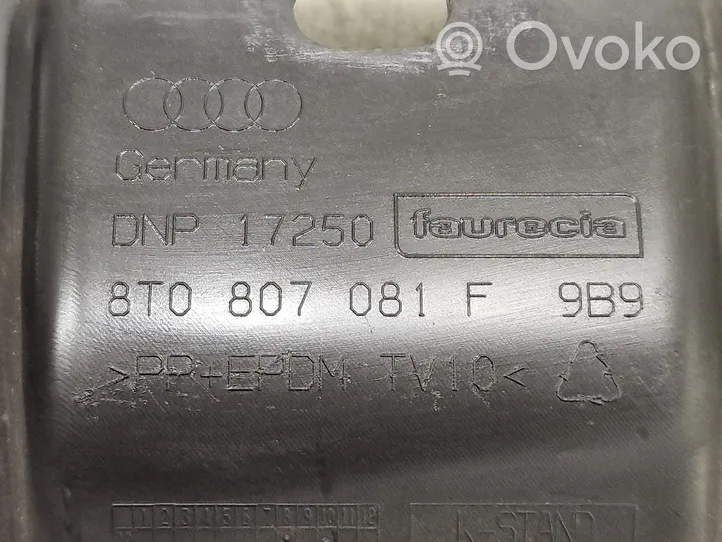 Audi A5 8T 8F Plaque avant support serrure de capot 8T0807081F