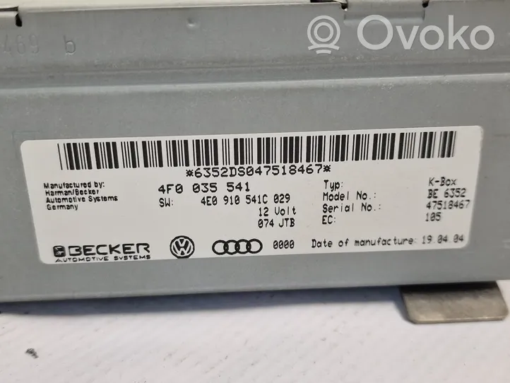 Audi A6 S6 C6 4F Radija/ CD/DVD grotuvas/ navigacija 4F0035541