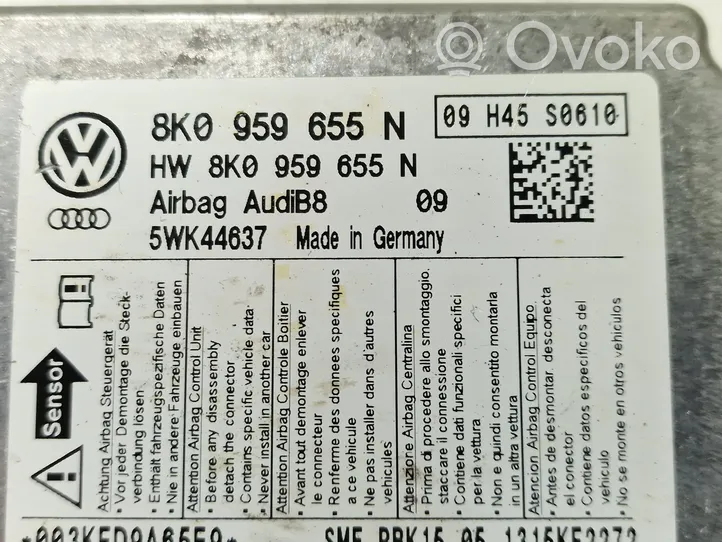 Audi A5 8T 8F Turvatyynyn ohjainlaite/moduuli 8K0959655N